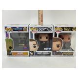 3 Funko Collectible Pops: Toys R Us James Bond,