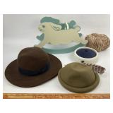 Lee Middleton Rabbit Rocking Chair, Hats, Rattan P