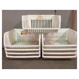 White Stacking Plastic Storage Bins