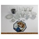 Glass Daisy Candle Holders, Cups, Pottery Planter,