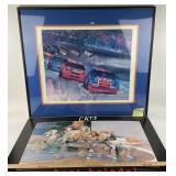 Framed, numbered and signed 'King's Reign' NASCA