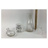Glass Bottle, Milk Jug, Novelty Mug, Nursing Bottl