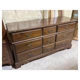 9 drawer wood dresser