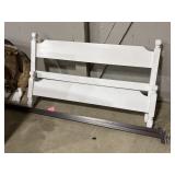 White wood bed frame