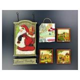 Slate, Tile Art, Santa wall hanger