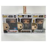 3 Funko Bobblehead Collectible Pops: Star Wars