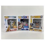 3 Funko Collectible Pops: Space Jam Flocked Taz,