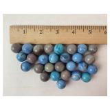 28 Vintage Marbles Lavender Swirls, & Blue