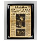 Framed NYT Moon Landing Issue July 21 1969