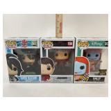 3 Collectible Funko Pops:  Sally Exclusive , Baku-