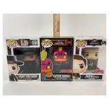 3 Collectible Funko Pops:  Captain Marvel Black-