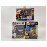 3 Collectible Funko Pops: Marvel Deadpool