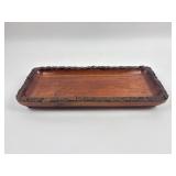 Vintage Rustic Wood Multipurpose Tray Art Deco