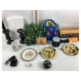 Home Decor Items, Candles, Plate, Flashlight