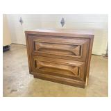 2 drawer Wood bedside table