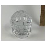 Waterford Cut Glass Globe Paperweight With Base