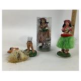 Hula Dashboard Dolls With Grass Skirts