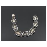 Siam sterling niello bracelet. 15.35 grams