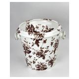 English Victorian brown transferware fruit