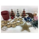 Christmas Decorations, Teapot, Ornaments, Lights