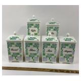 Rhein German Ceramic Canisters with Lids