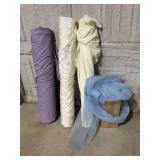 3 bolts of fabric, glitter material