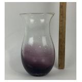 Hand Blown Bubble Glass Vase With Gradient Design