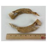 Bone Antler Bird Carved Figures