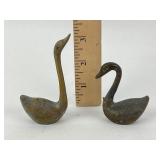 Brass Swan Figurines