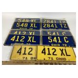 Ohio License Plates 1971-1972