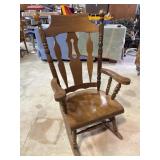 Large wood rocking chair