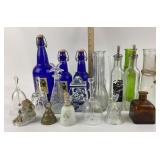 Glass Bottles, Crystal Bells, Glass Vases