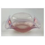 Fostoria Seascape Coral Sand Opalescent Glass Bowl