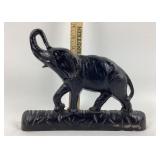 Black Cast Iron Elephant Doorstop