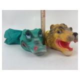My Toy 1963 Hand Puppets Lion, Alligator