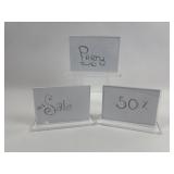 3 Store Display Sign Holders Double