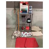 Heated Blanket, Metal Wire Shelving Unit, Hamilton