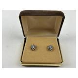 Sterling earrings 14k gold post earrings with