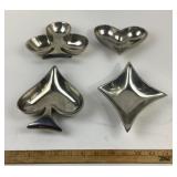 MCM Aluminum Bowls in Card Suit Shapes