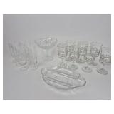 Etched Glass Divided Dish