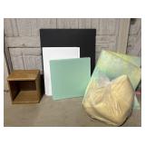 Foam boards, padding, wood box
