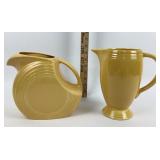 Fiesta Yellow Disk Pitcher, Footed Jug