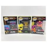 3 Funko Blacklight Collectible Pops: Zero,