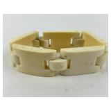 Art Deco carved bone bracelet -