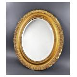 Oval Mirror carved Wooden Frame
