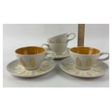 Leaf Dance Four Seasons Casual China Cups and Sauc
