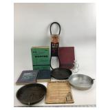 Ovenex Bakeware, Bowes Fan Belt, Decanter, Books;