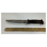 Military Fighting Knife with Serrated Blade