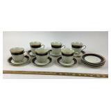 Mikasa Ivory China Imperial Blue Cups and Saucers