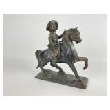 Antique Wild West Buffalo Bill Bronze Statue